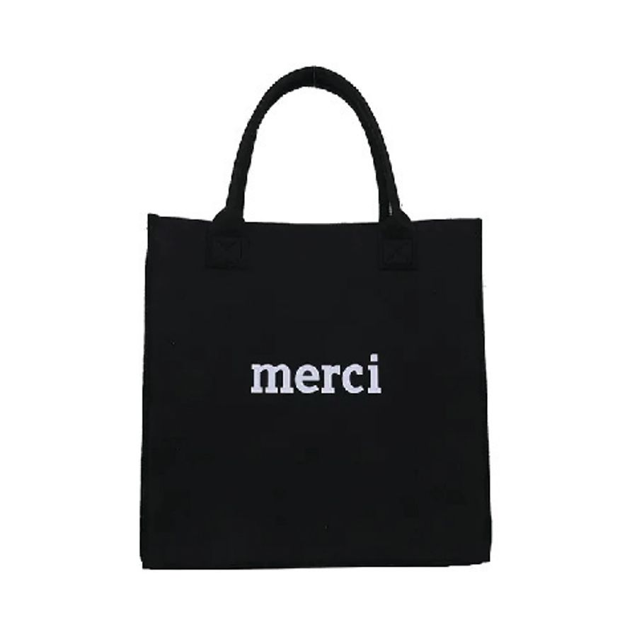 Felt Black Tote