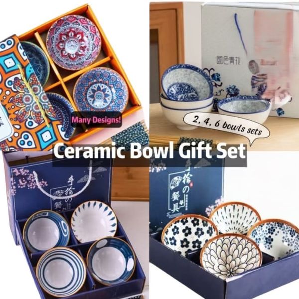 Ceramic Bowl With Chopsticks Gift Set