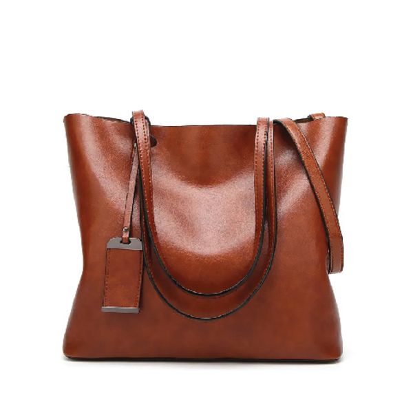 PU Leather Tote Brown