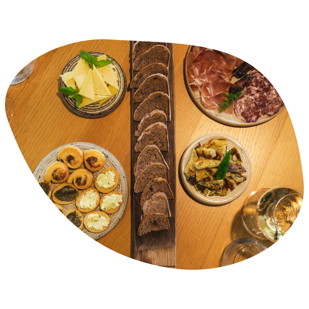Enjoy an assortment of homemade snacks.
