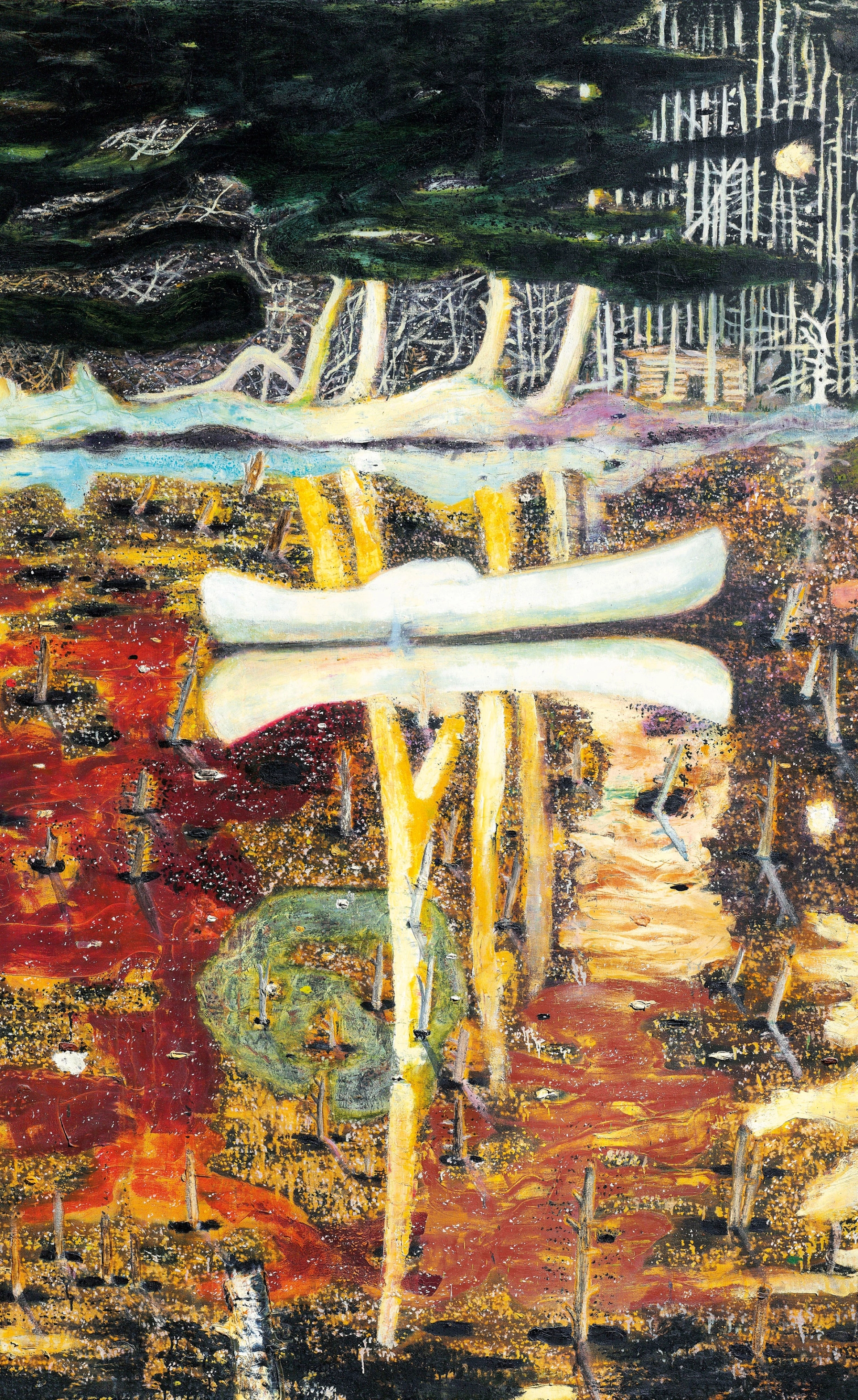 Peter Doig: Cabins and Canoes. The unreasonable silence of the world at Faurschou Beijing