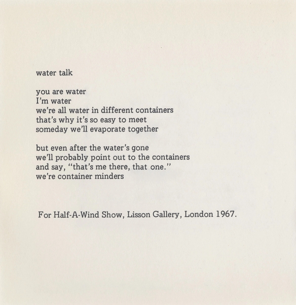 water talk © Yoko Ono