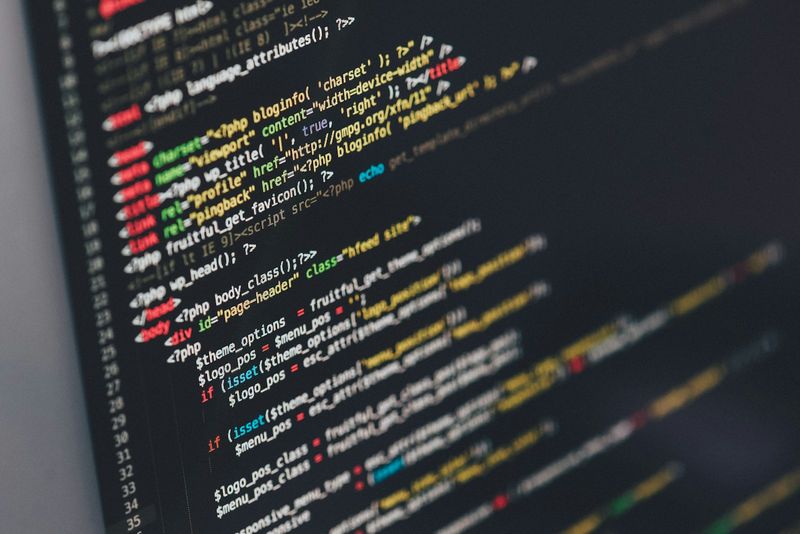 Lines of code on a computer screen