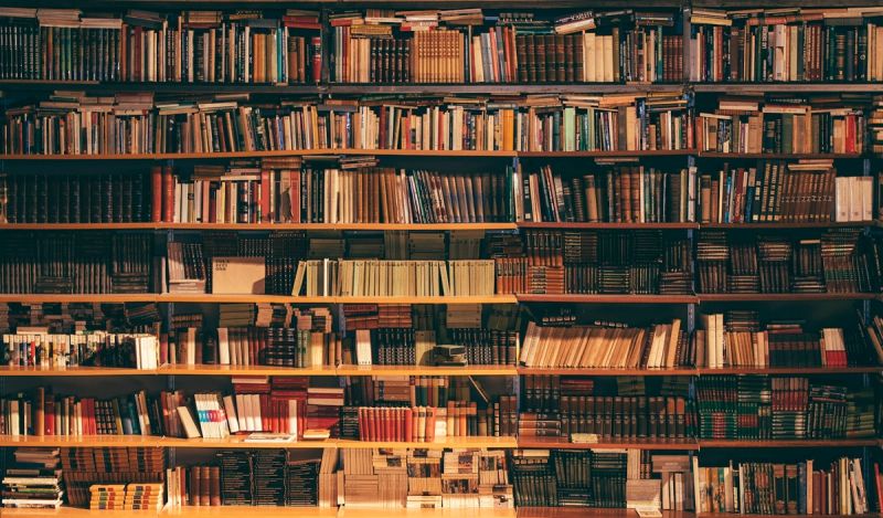 Stack of books representing a knowledge base
