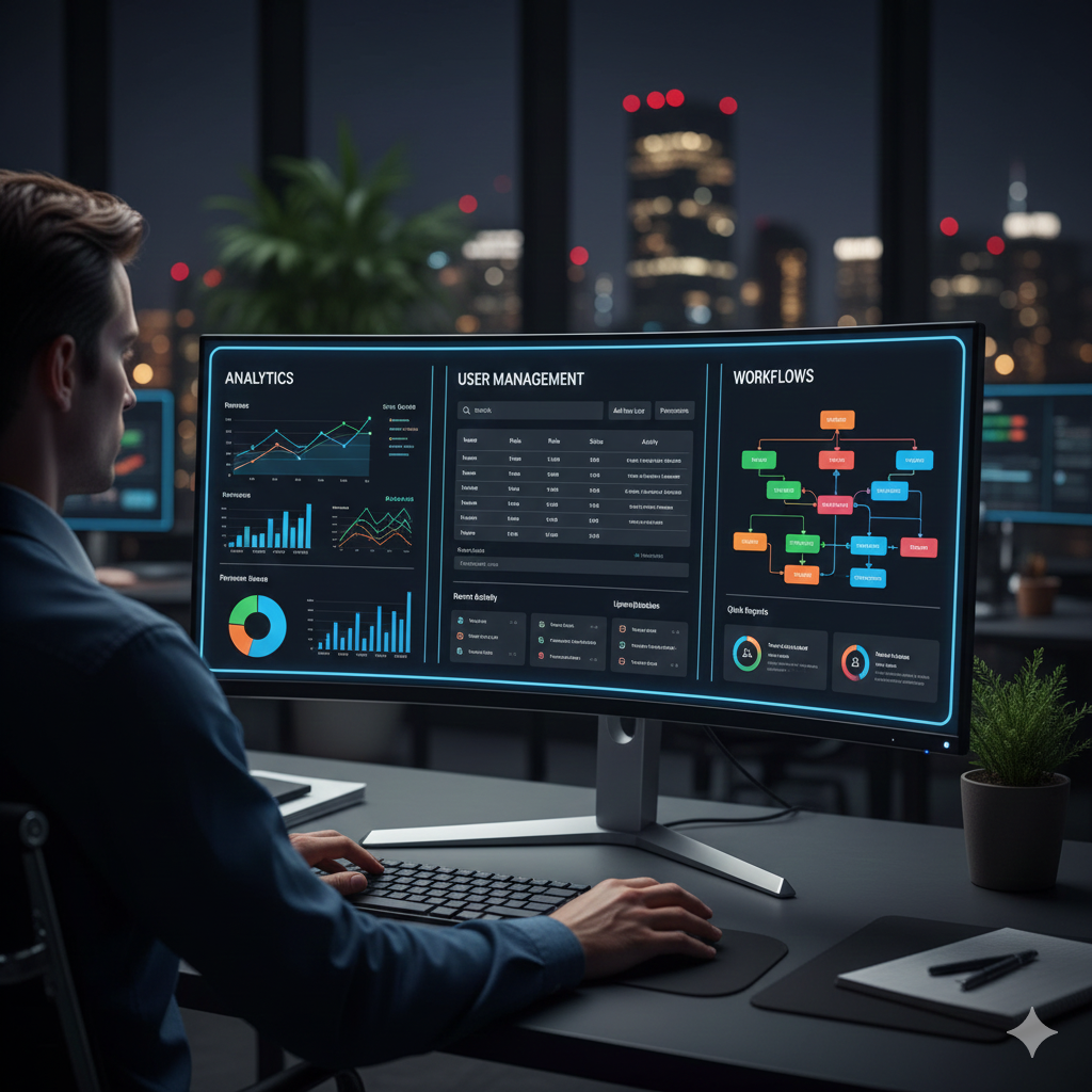 Custom business software platform interface
