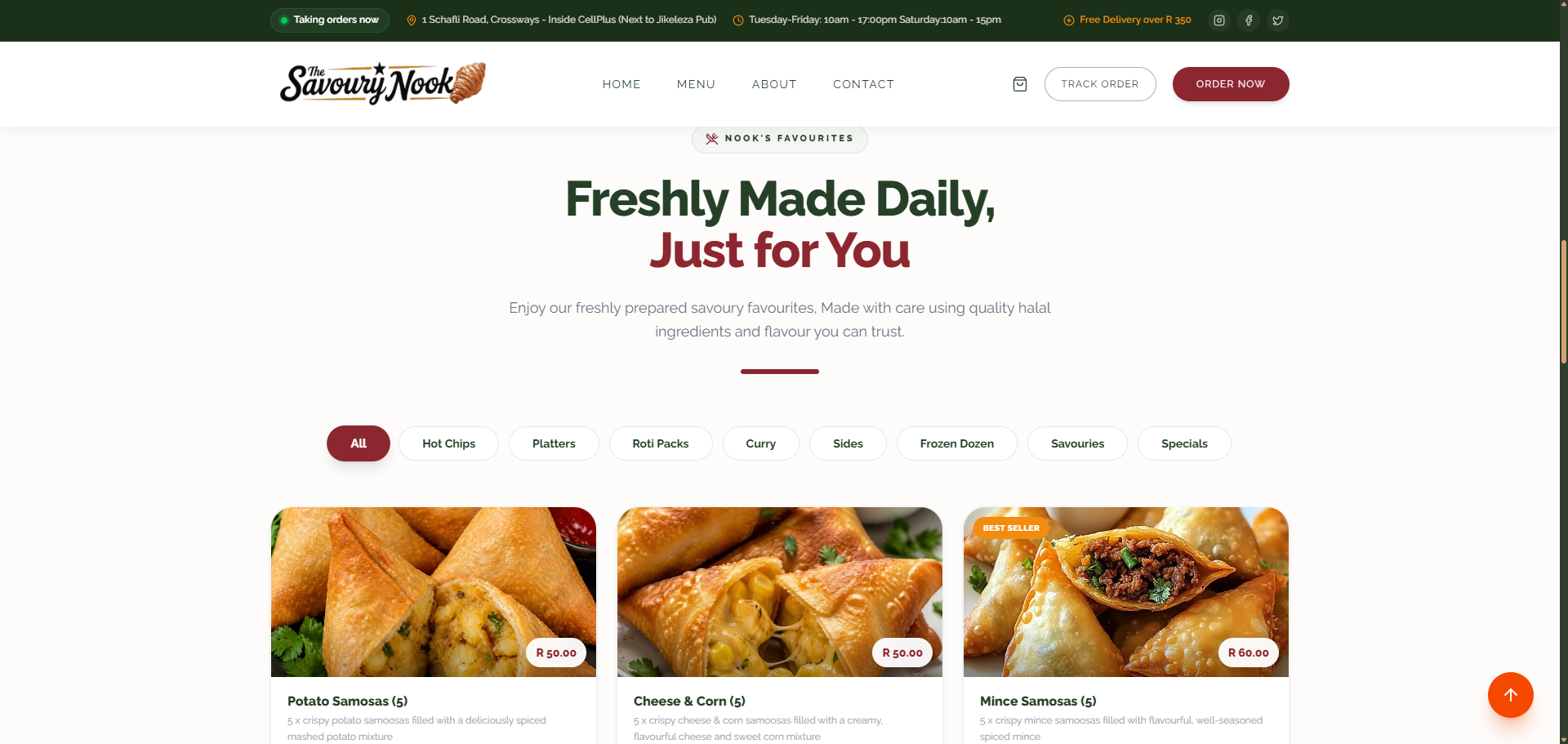 menu section
