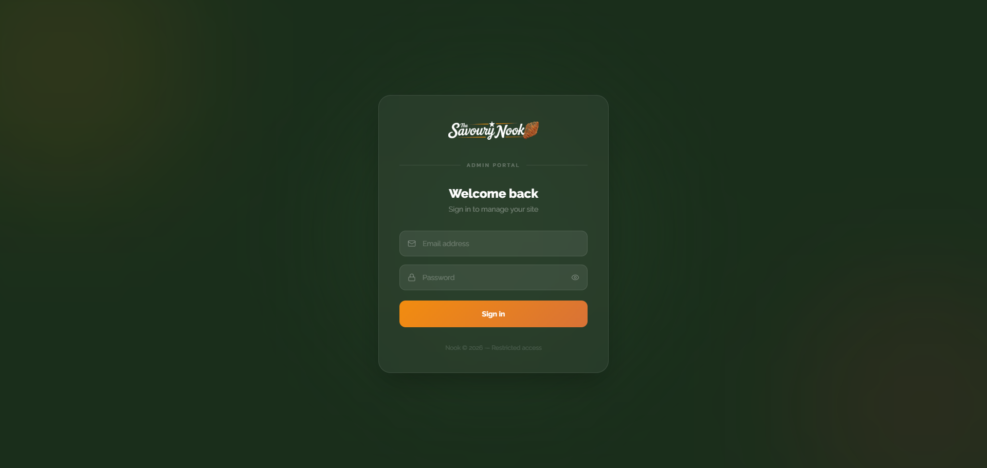 admin login