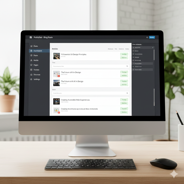 Blog editor or article listing screen.