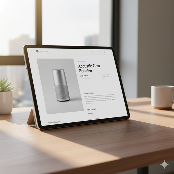 Screen showing clean product description