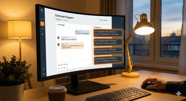 Customer support dashboard with AI-driven responses