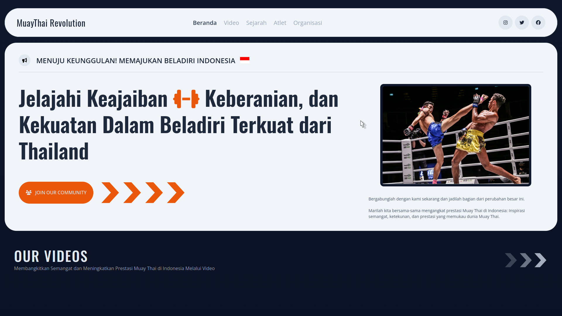 Menggugah Semangat Juang: Kisah di Balik Landing Page Muay Thai Revolution