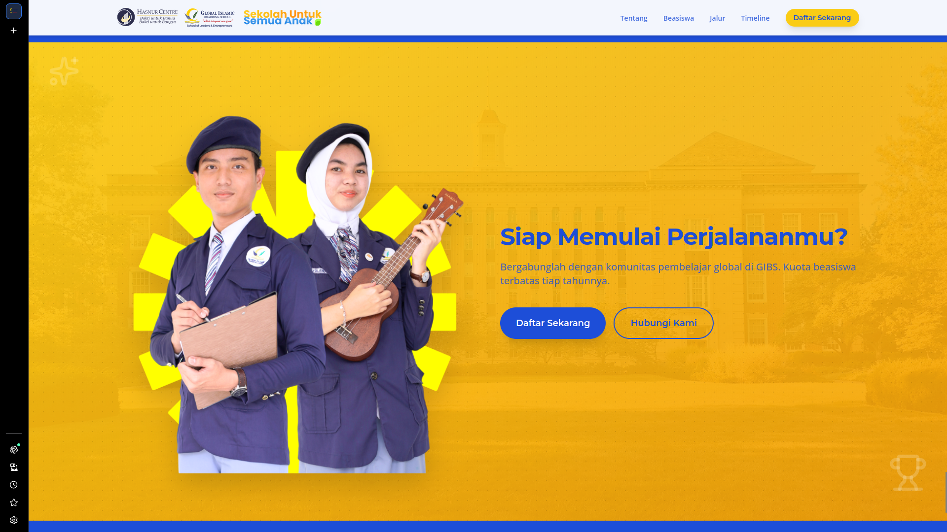 AI-Driven Product Development: Transformasi Visi Sekolah Menjadi Landing Page High-Conversion screenshot - Oka R. Abdillah Development