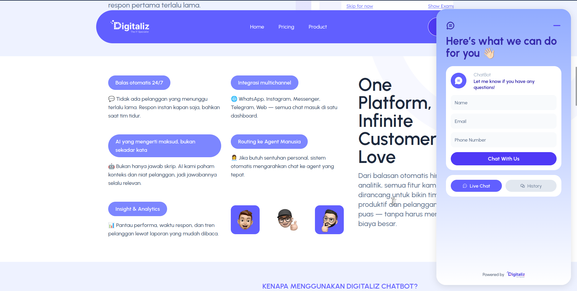 Membangun Jembatan Digital: Kisah di Balik AI Chatbot Widget