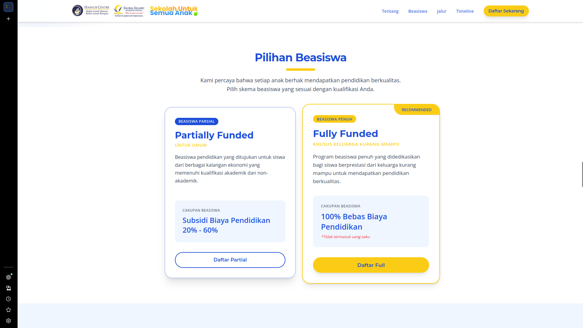 AI-Driven Product Development: Transformasi Visi Sekolah Menjadi Landing Page High-Conversion screenshot - Oka R. Abdillah Development