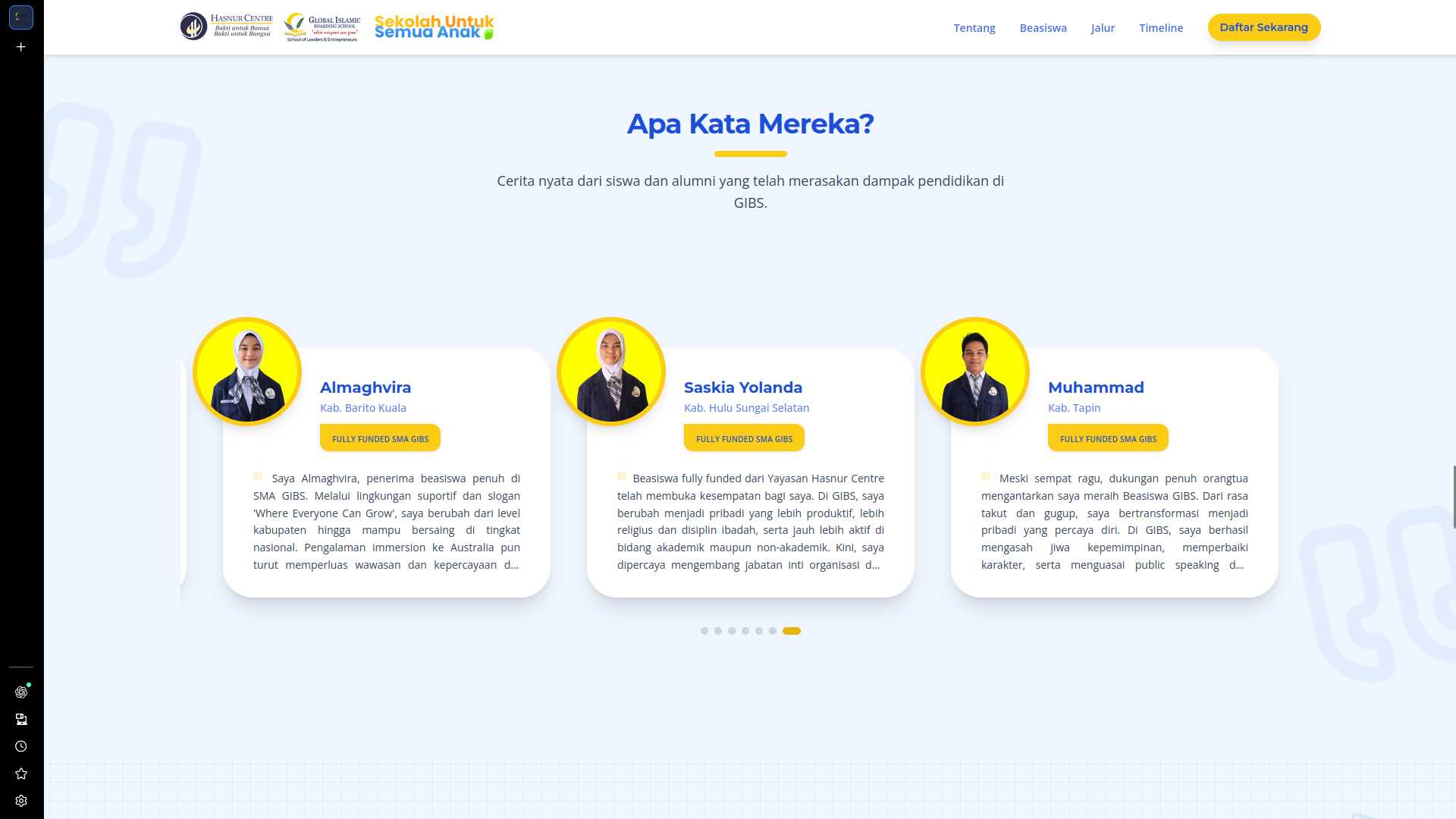 AI-Driven Product Development: Transformasi Visi Sekolah Menjadi Landing Page High-Conversion screenshot - Oka R. Abdillah Development
