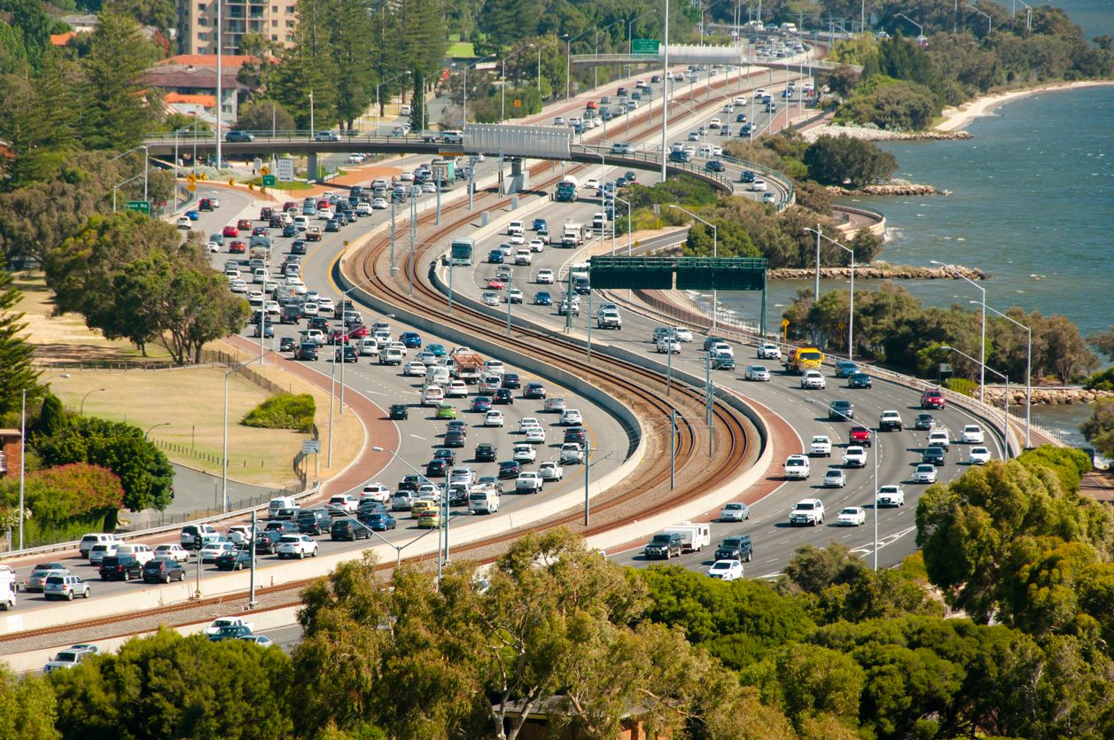 Highway in Perth, Australia