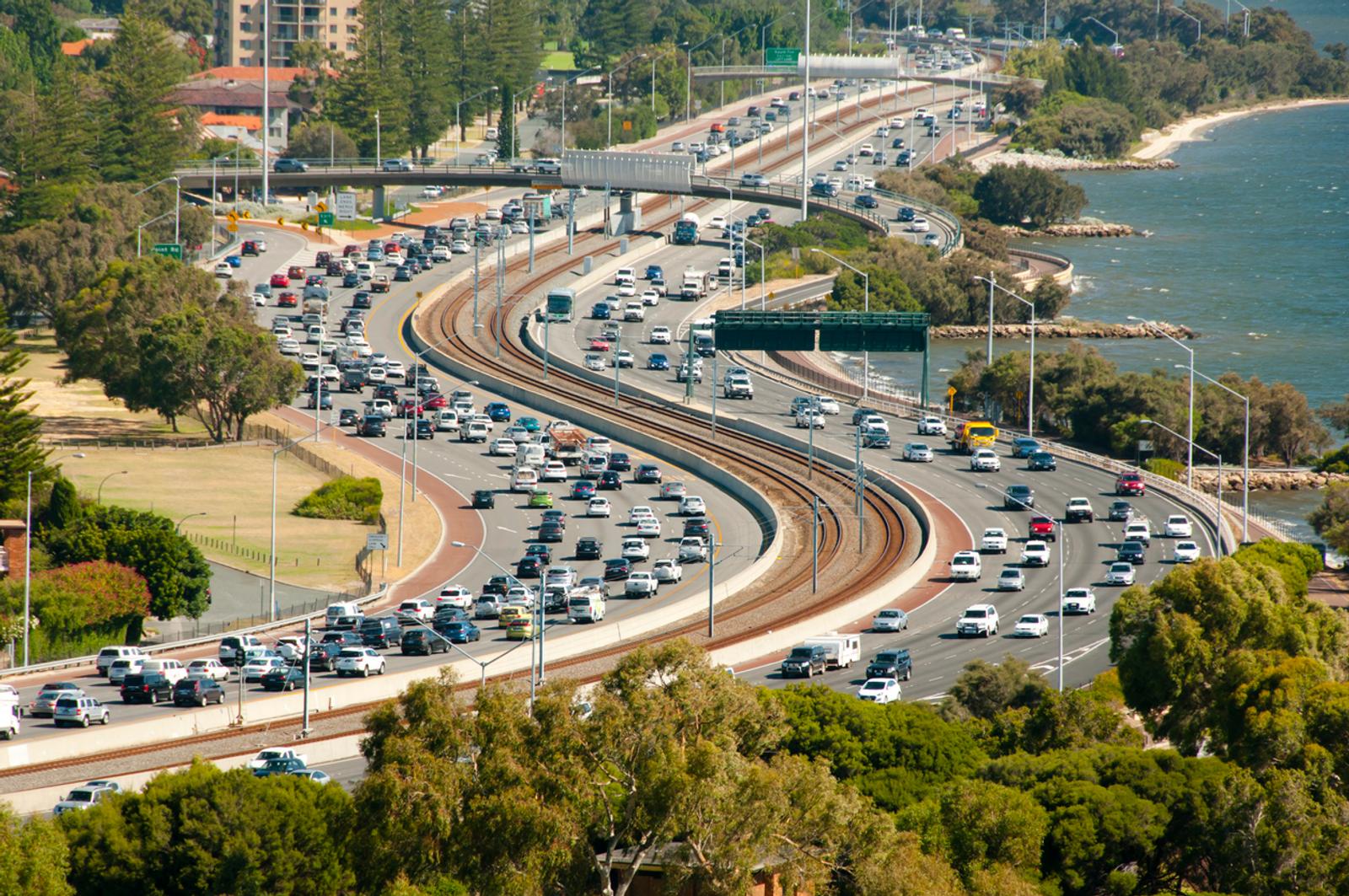 Highway in Perth, Australia