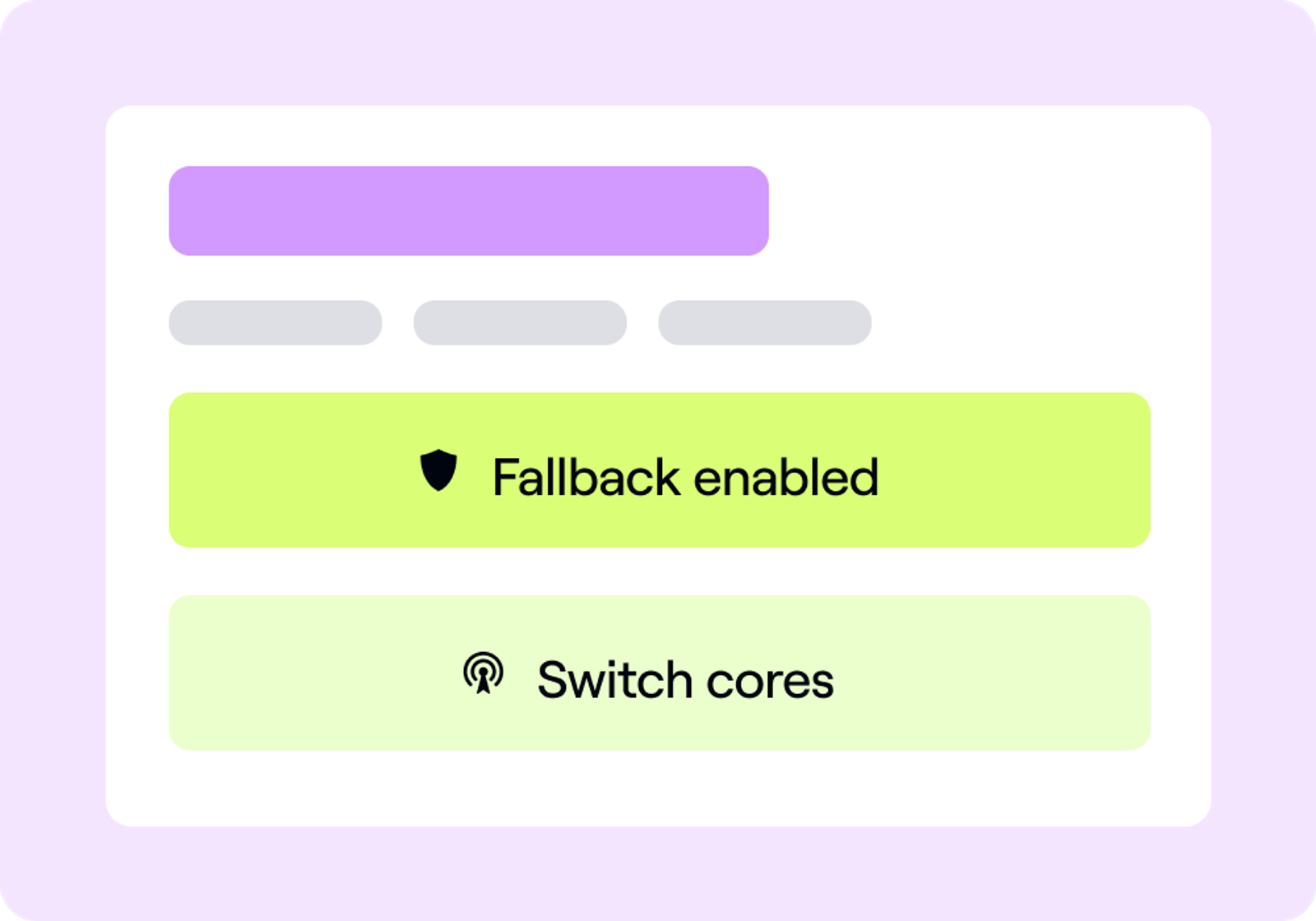 An illustration of a SIM's two mobile cores