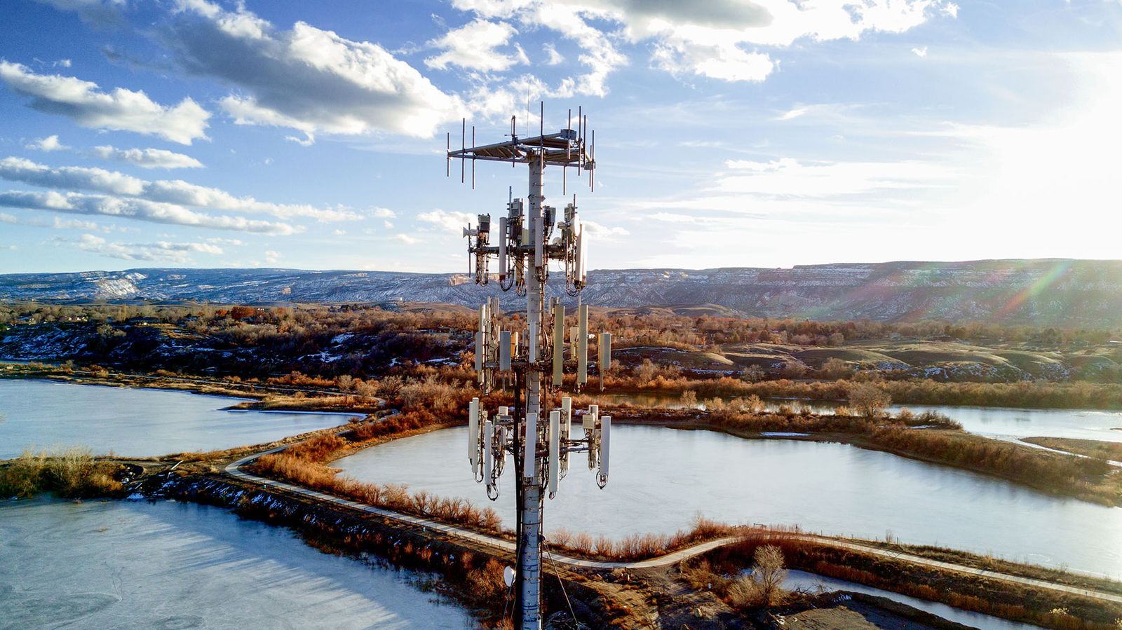 cell tower near water