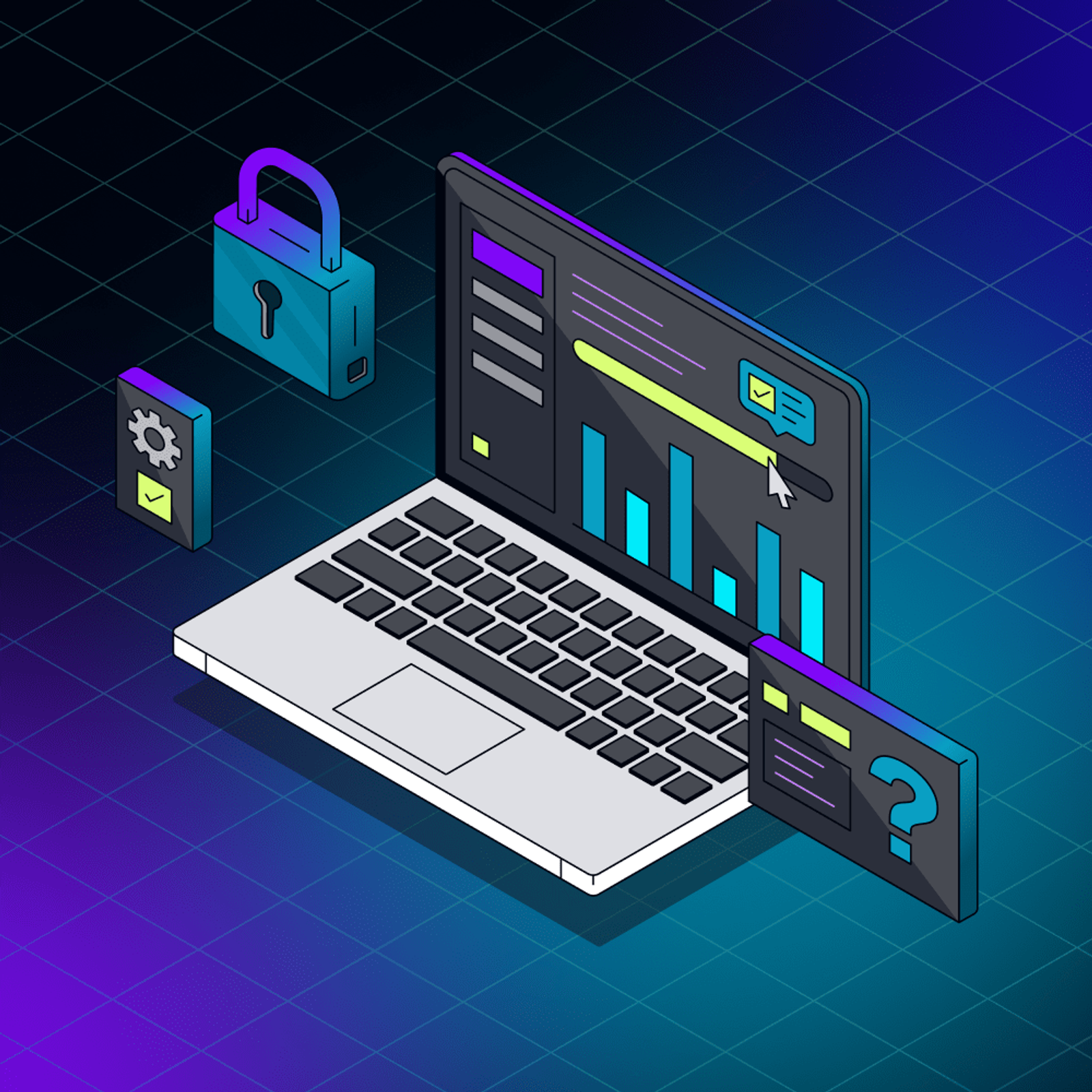 Illustration of a secure computer