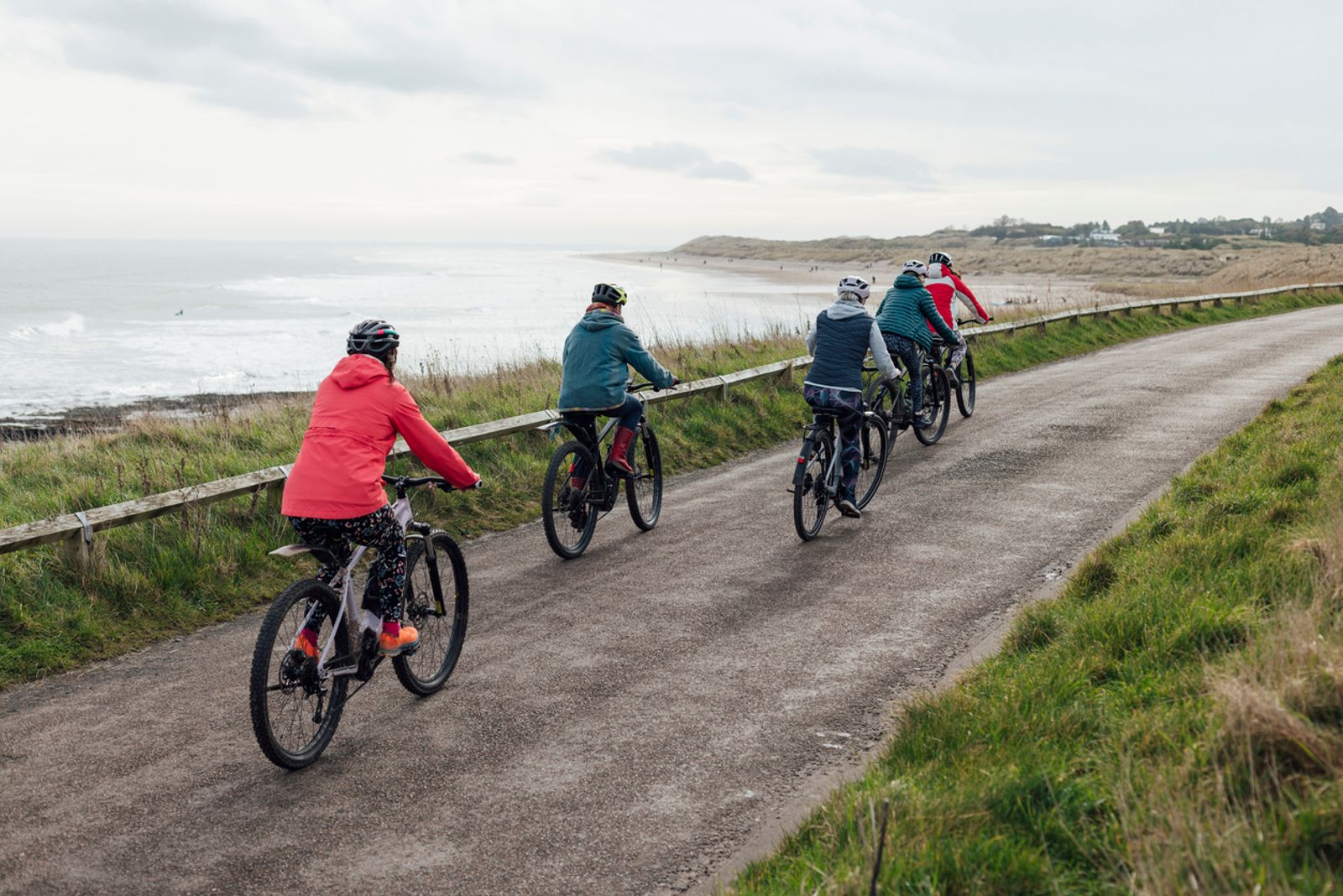  group of women North East of England on e-bikes