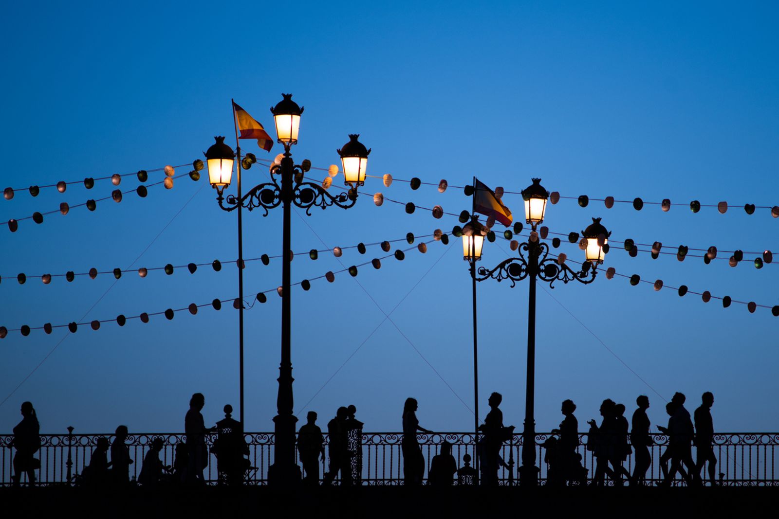 smart city lights with sensors pedestrian walkway