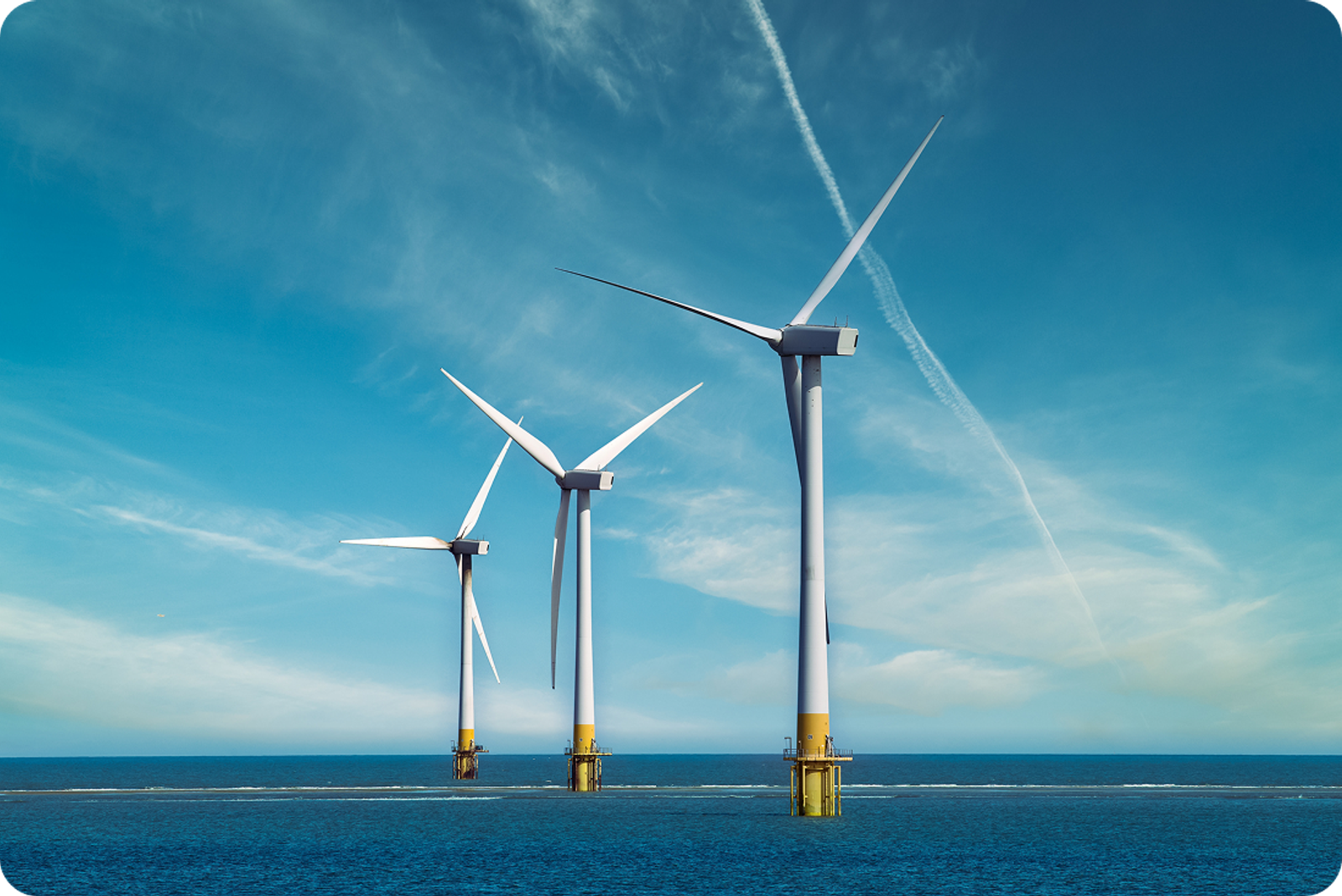 Wind turbines in the ocean
