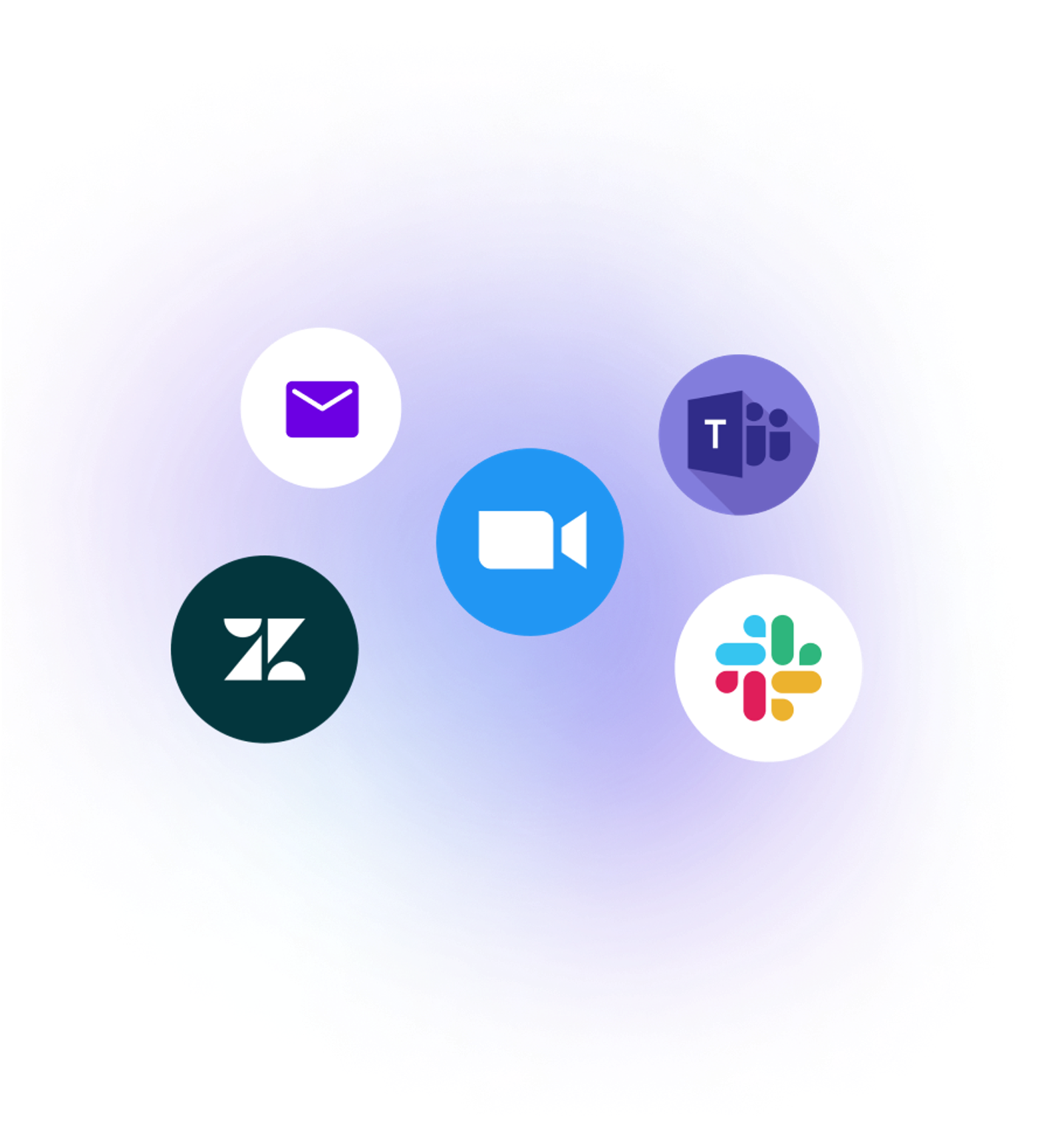 Illustration depicting multiple forms of communication such as video conferencing