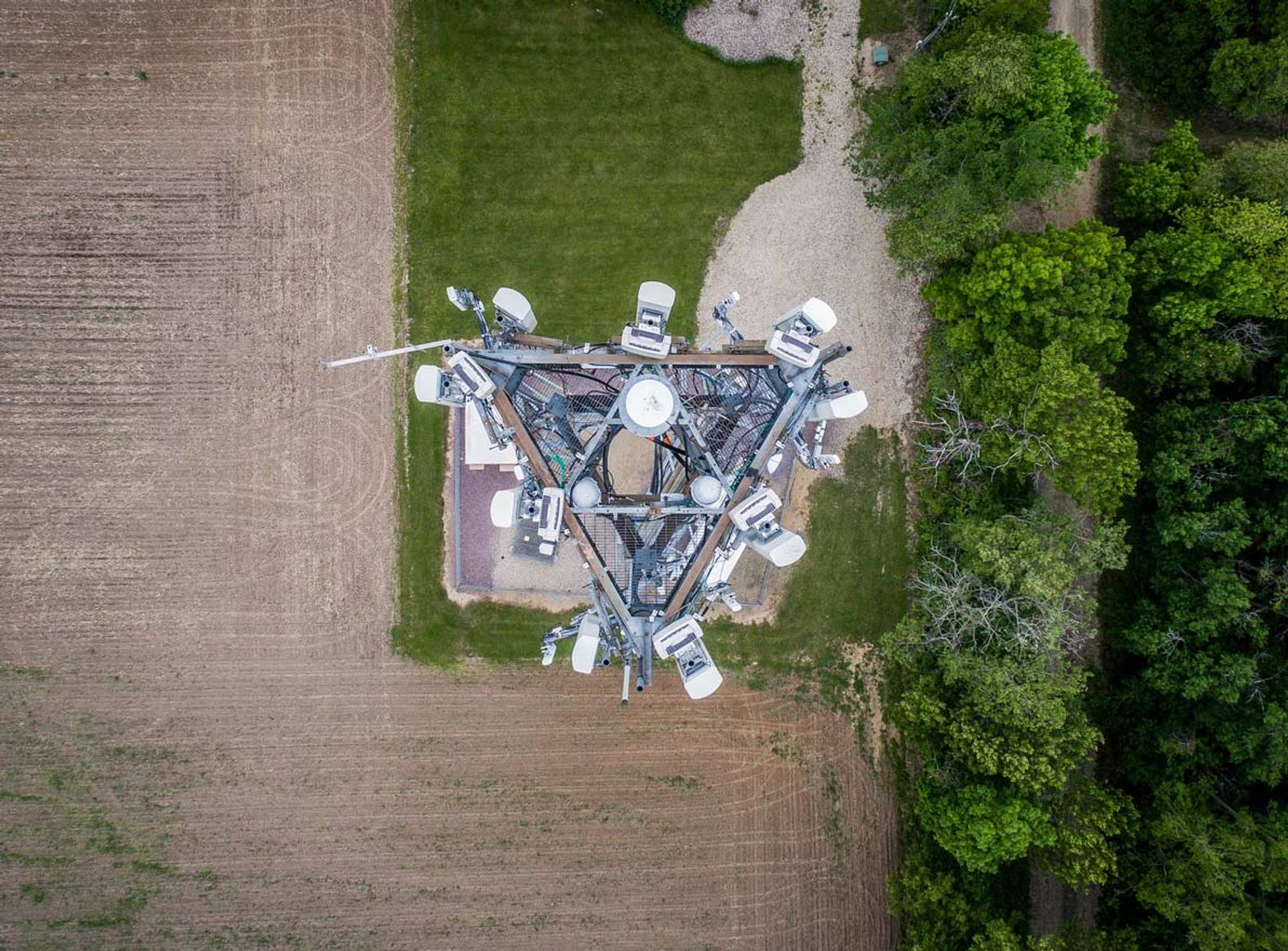 Cell tower from above
