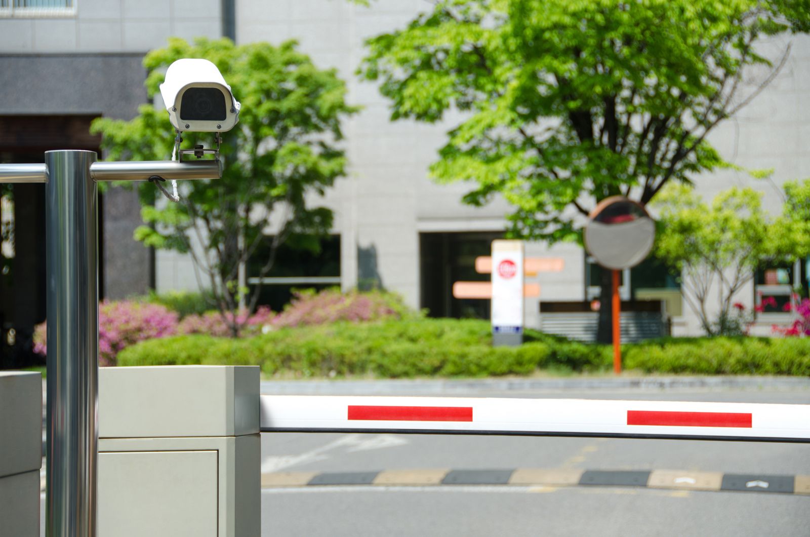 AI camera at parking lot exit