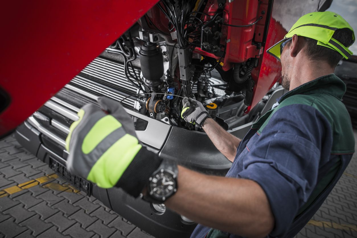 Truck Service Oil Level Check