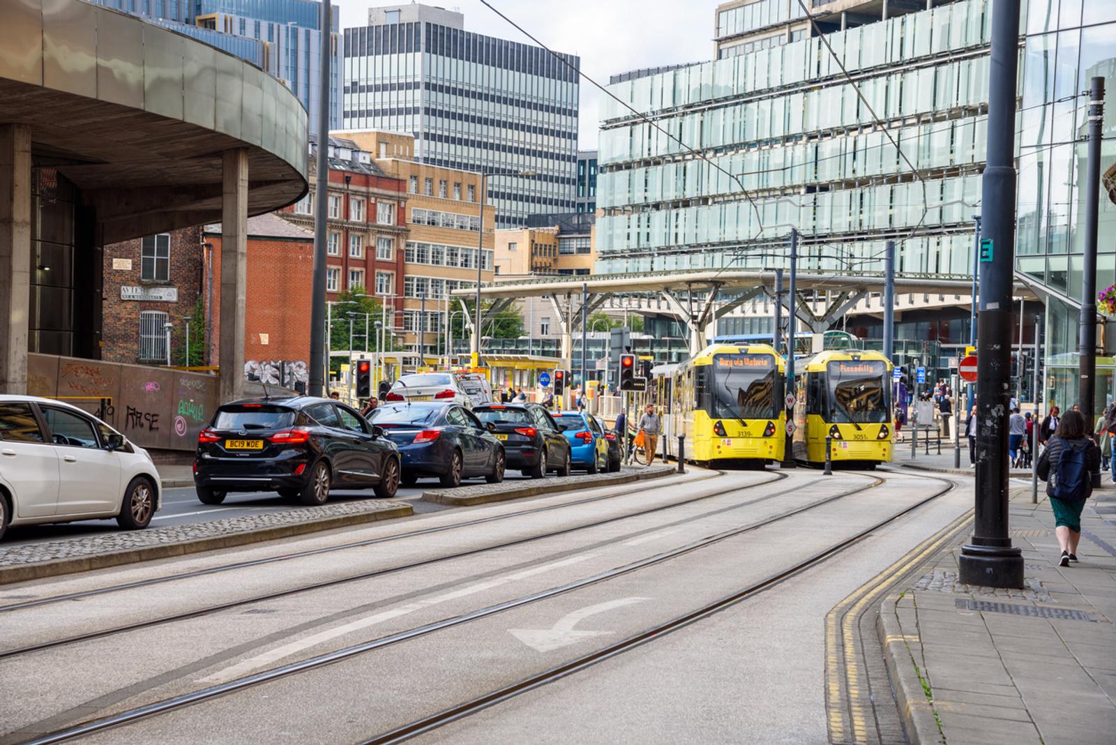 Shudehill Interchange as seen from Nicholas Croft street. Shudehill Interchange is a transport hub in Manchester city centre which comprises a Metrolink stop and a bus station.
