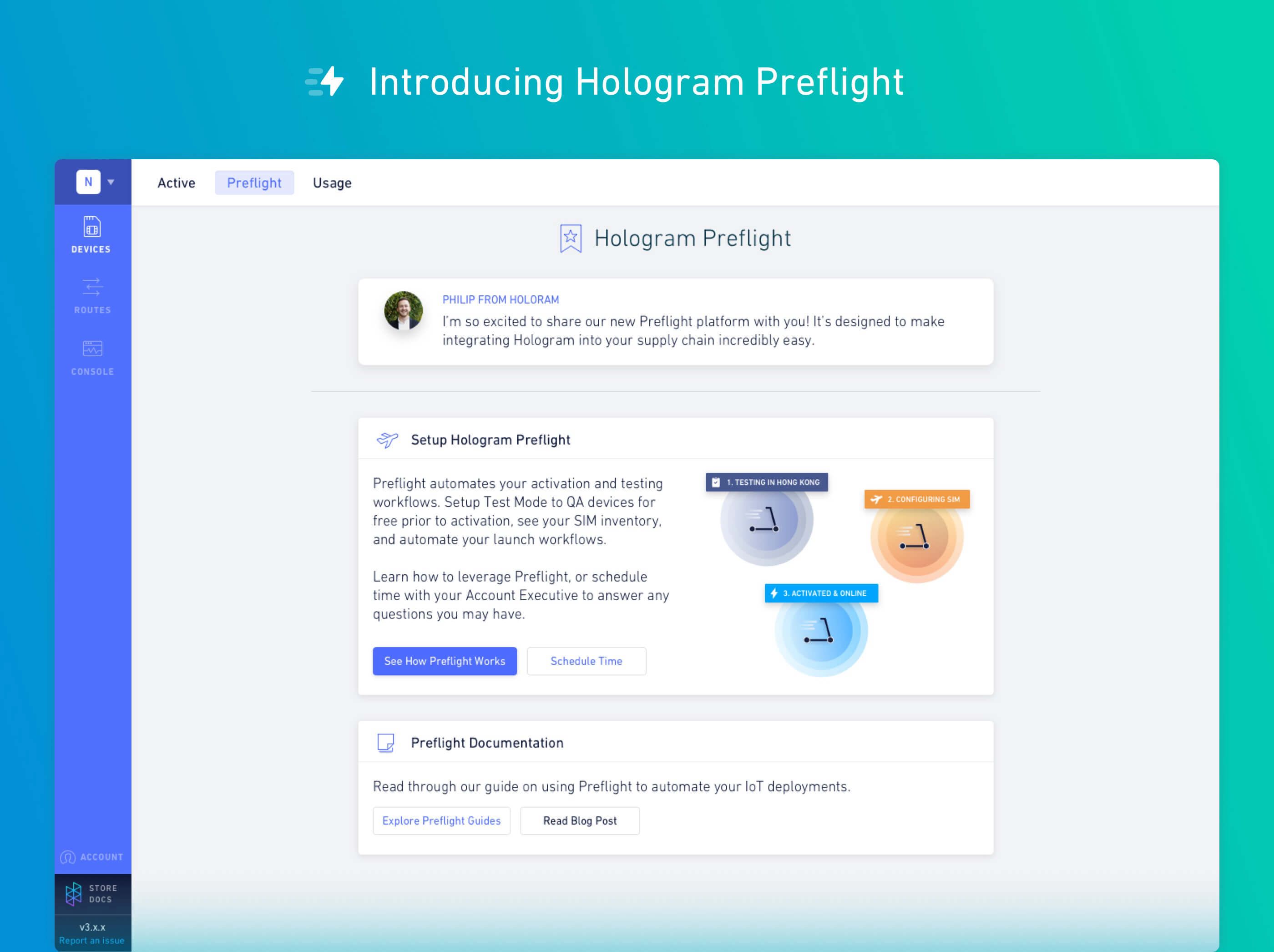 Introducing Hologram Preflight