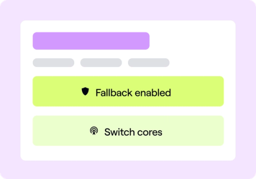 An illustration of a SIM's two mobile cores