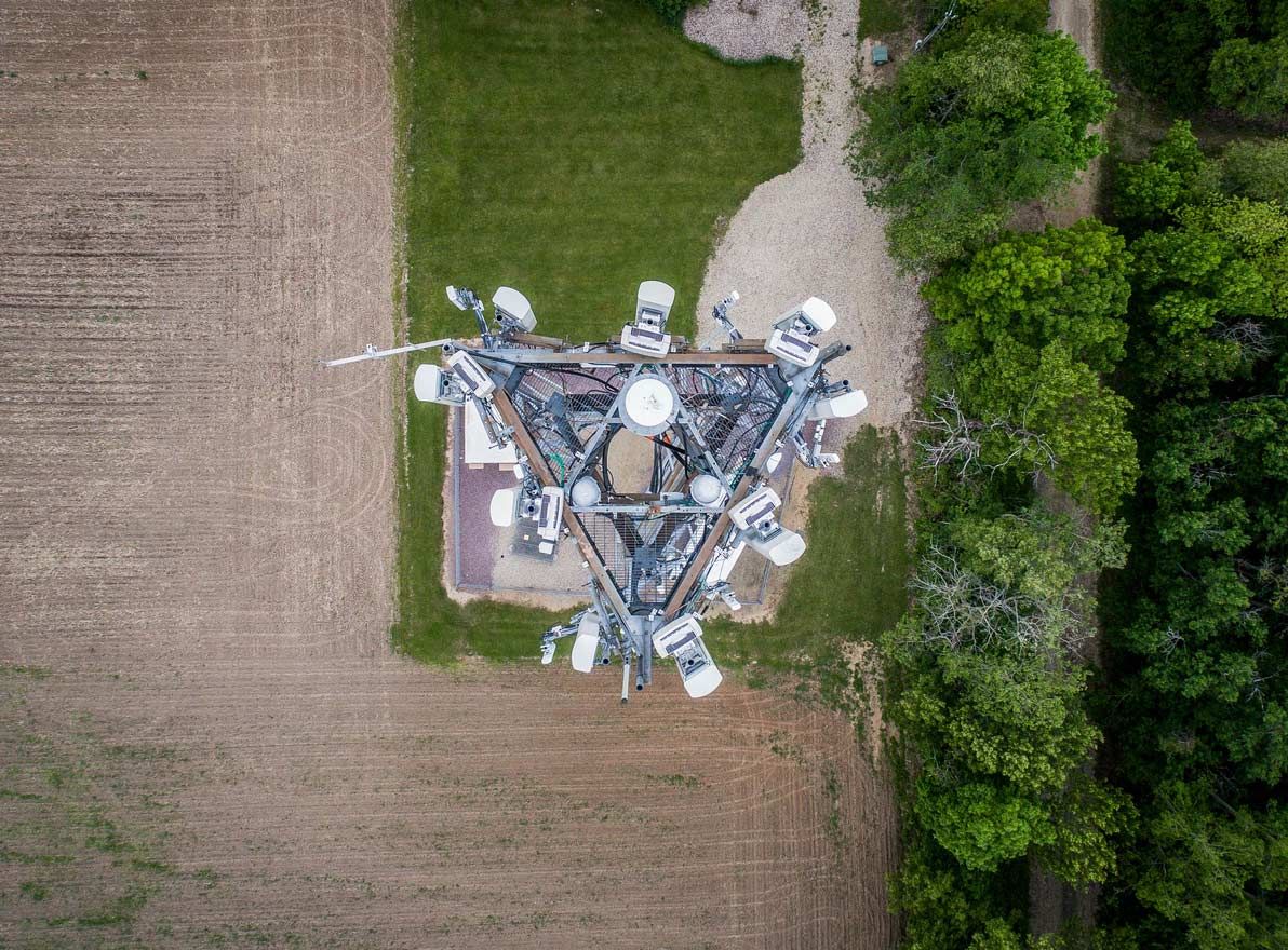 Cell tower from above