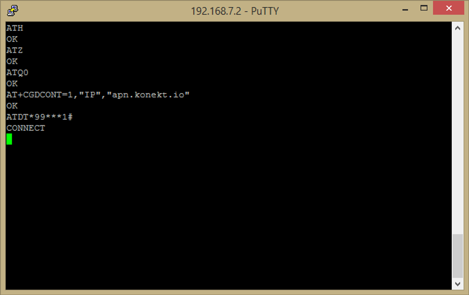 Screenshot of window
