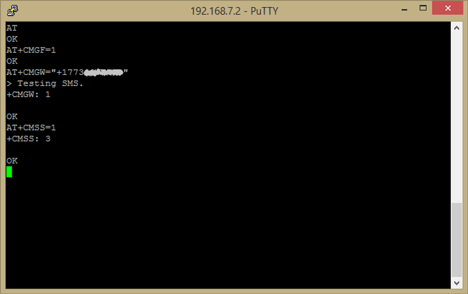 Screenshot of complete transaction