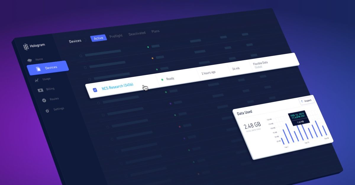 Illustration of the new Hologram Dashboard