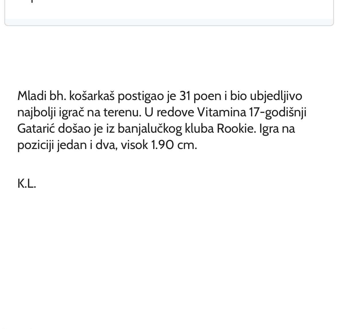 Aleksa Gatarić: kadar jednog velikog koraka