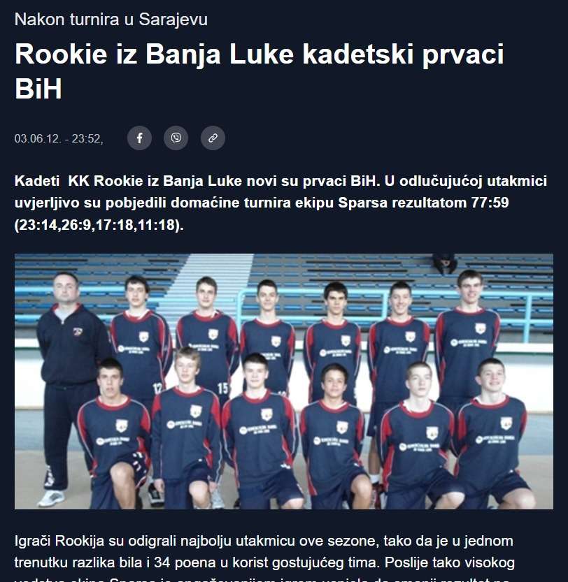 Jedna generacija - bezbroj trofeja