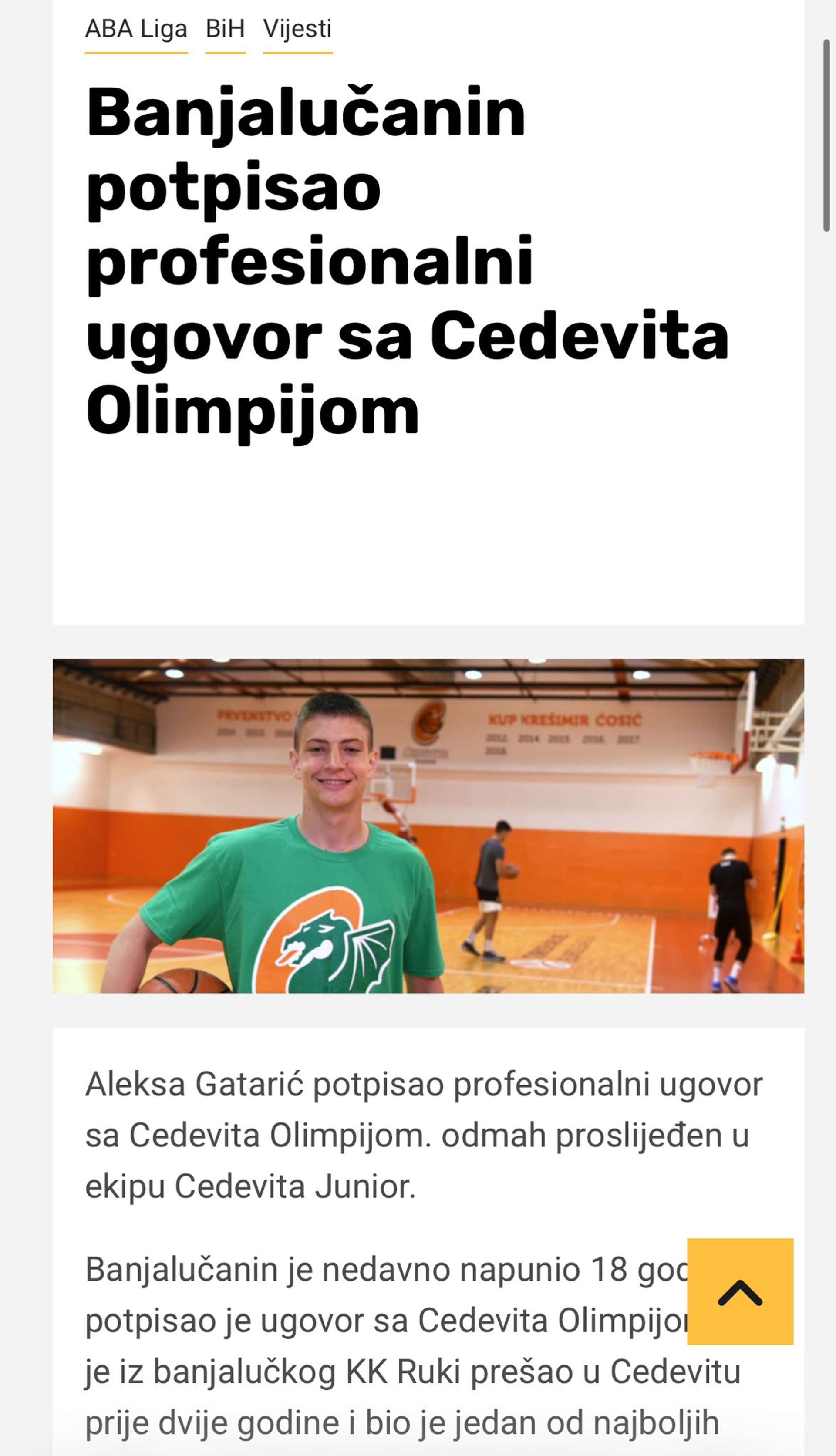 Aleksa Gatarić: kadar jednog velikog koraka