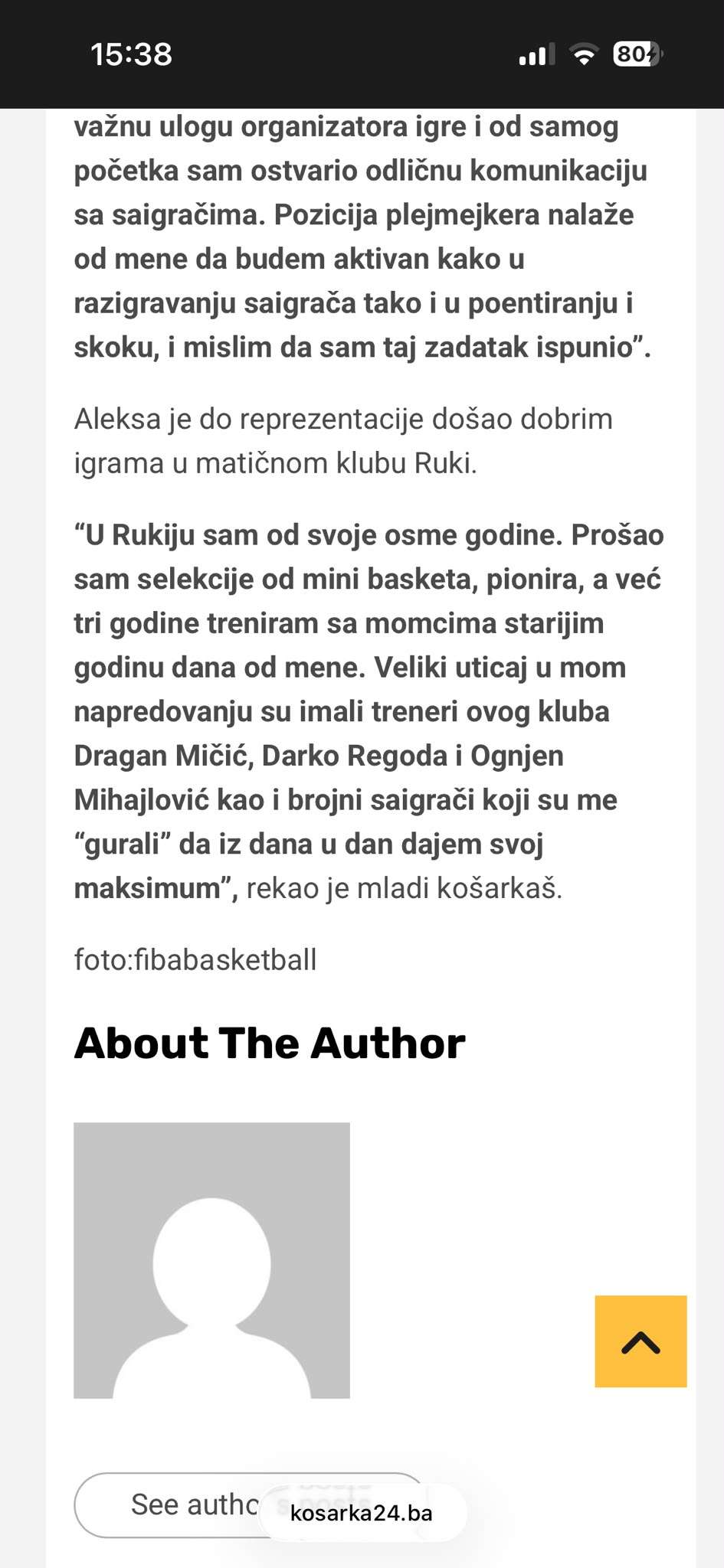 Aleksa Gatarić: kadar jednog velikog koraka