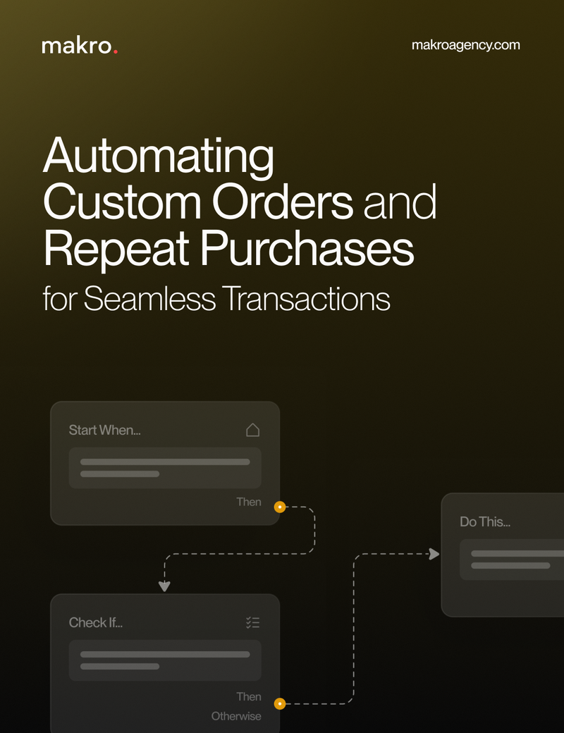 Automating Custom Orders and Repeat Purchases for Seamless Transactions
