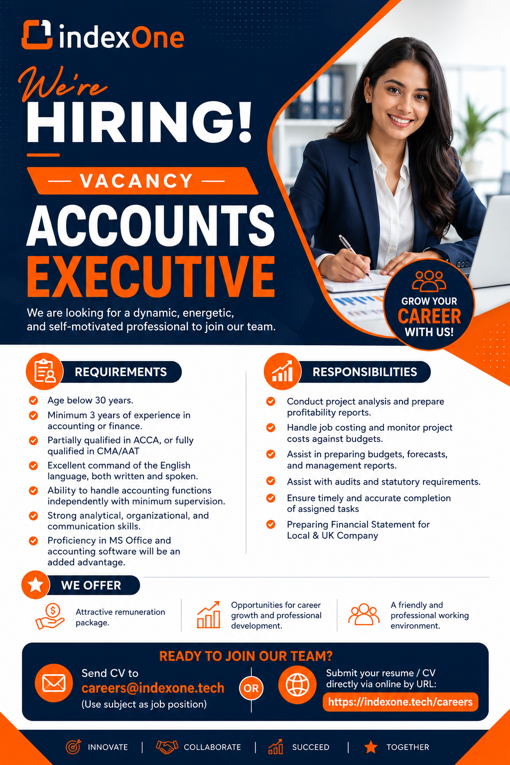 Accounts Executive Job Post - IndexOne