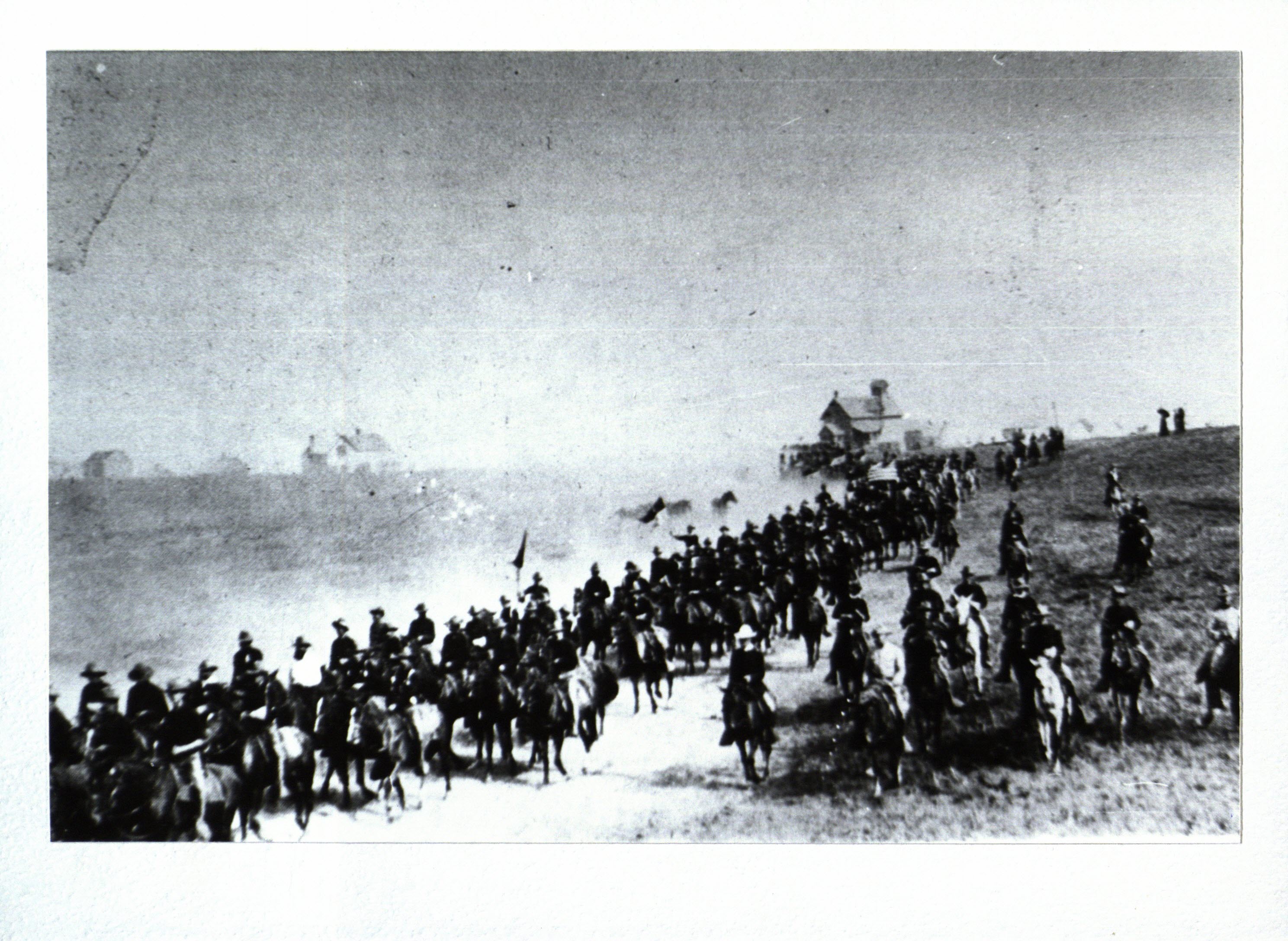 Rough riders on horse back