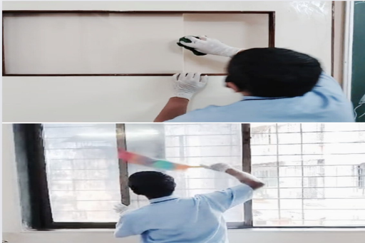 A cleanliness program done by students. As per the circular received from the government, the school has taken an initiative to conduct various activities under the program - Swachhata Pakhwada.