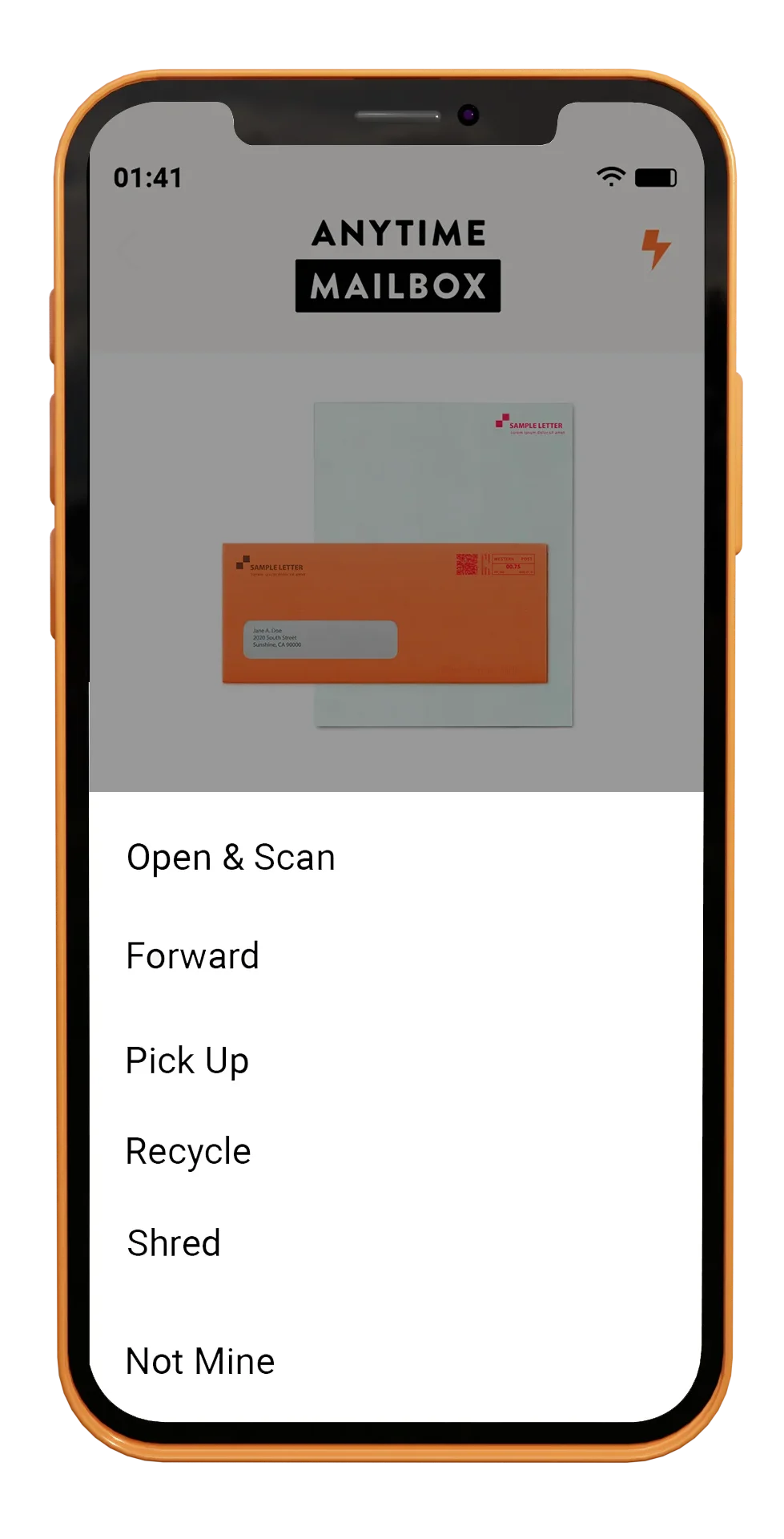 Anytime Mailbox functions on a phone