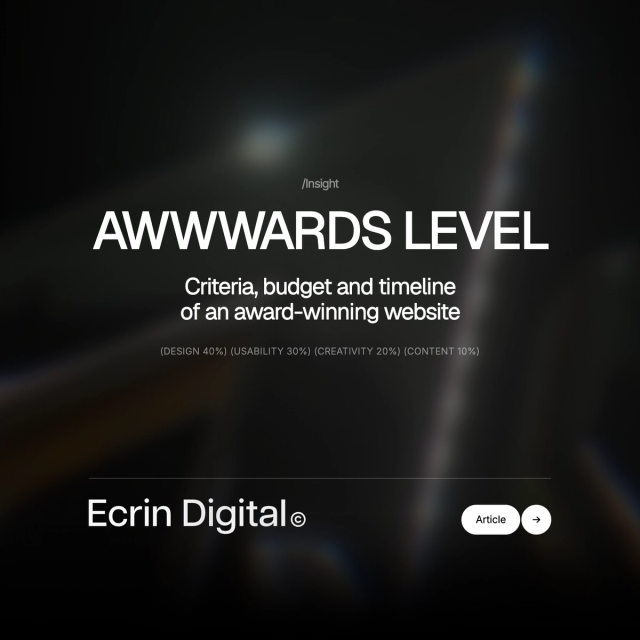 Awwwards-Level Website: Jury Criteria, Budget and Timeline