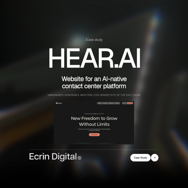 Hear.ai: How We Built an Awwwards-Winning AI Contact Center Website