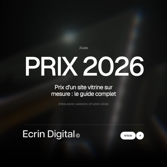 Prix d'un site vitrine sur mesure en 2026 : le guide complet